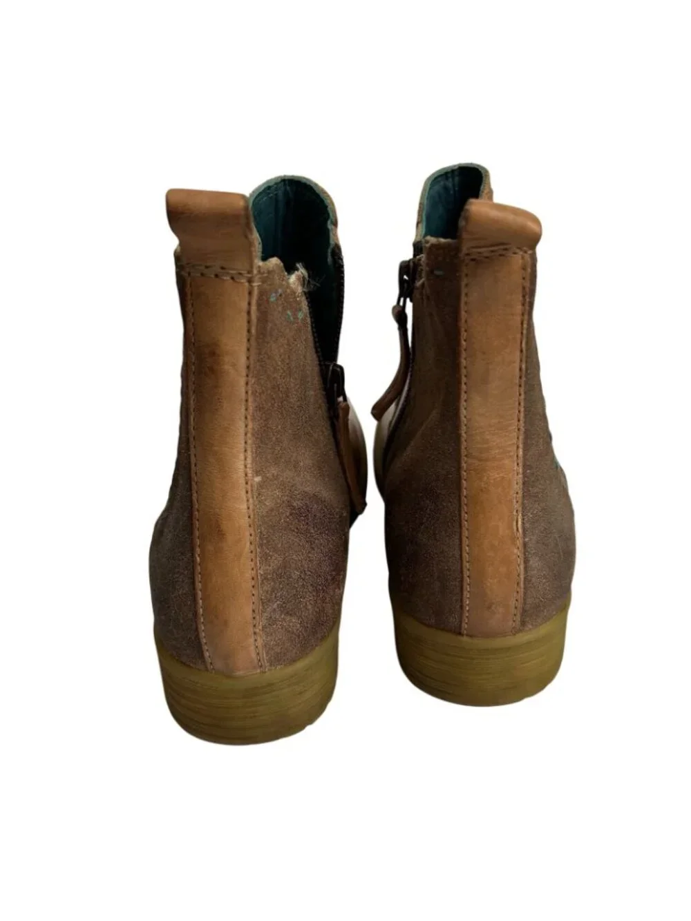 Roan by Bed Stu Genuine Leather Hostile Chelsea Boots Women 7.5 Brown Zip Bootie